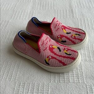 Rothy’s Kids pink Flamingo slip on loafers size 10
